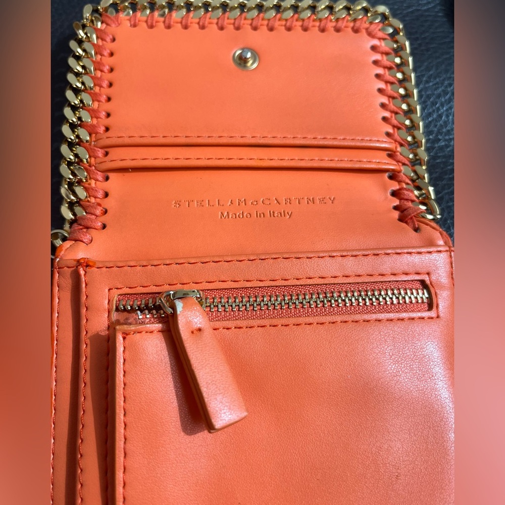 Stella McCartney Falabella Orange flap vegan wallet - Picture 9 of 16